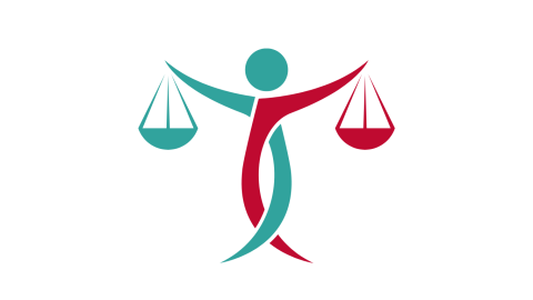 Cartoon image of the scales of justice